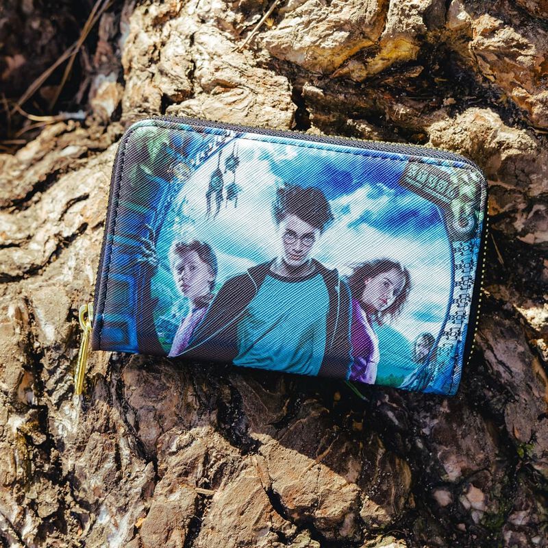 Image of our Harry Potter and the Prisoner of Azkaban Wallet outside against a rock 